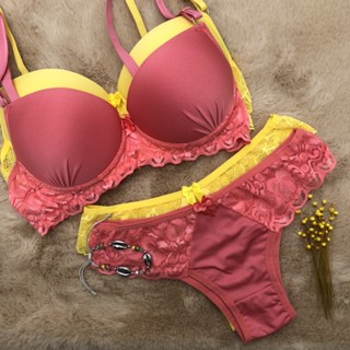 10 conjunto calcinha e sutiã com bojo Confortavel + Brinde em Oferta na Shopee