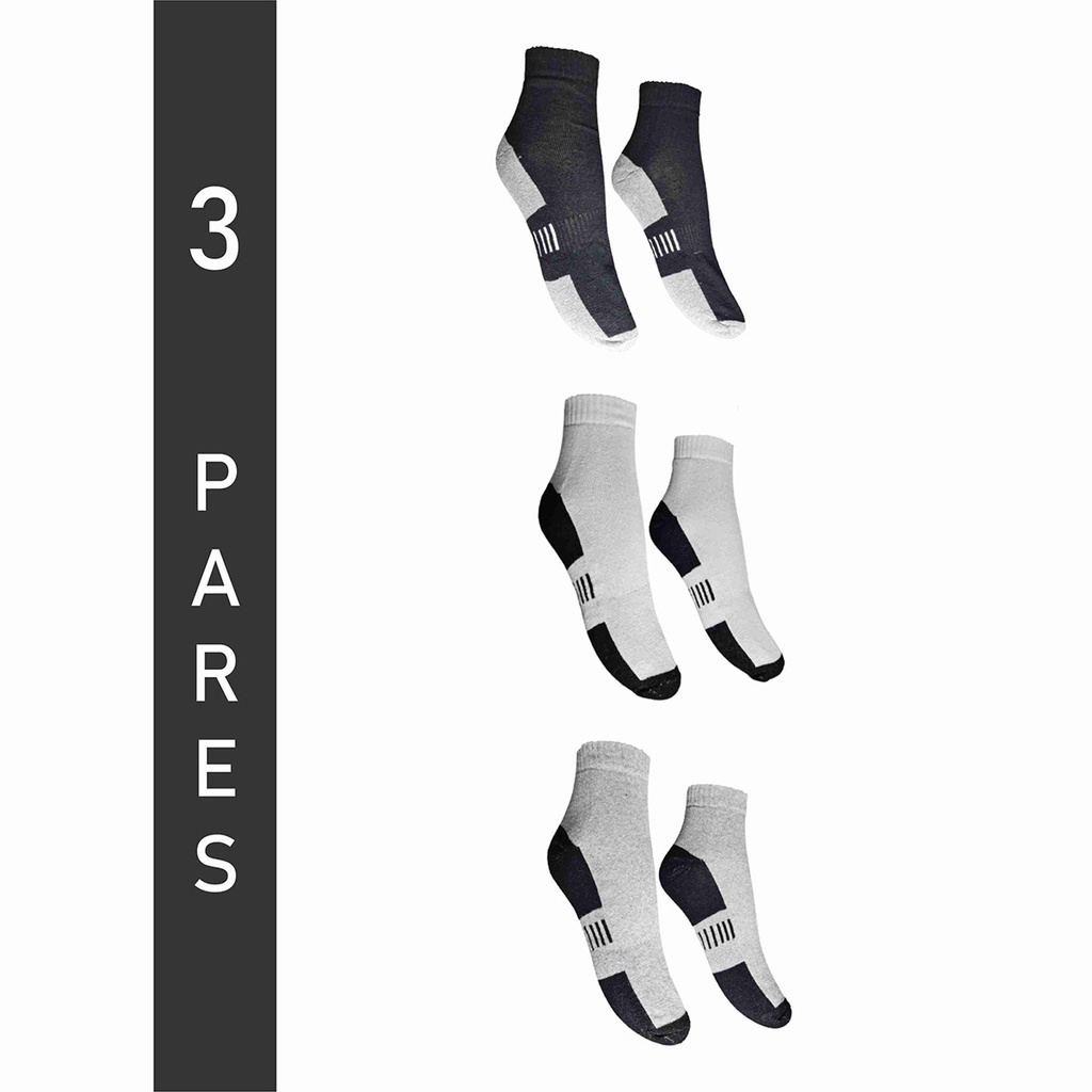 Kit 3 Pares De Meia Prime Masculina Cano Médio Algodão