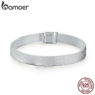 Bamoer Strand Pulseiras 925 Sterling Silver Hot Sale Estilo Metropolitan Mulheres Presente Jóias Da Moda 17 cm-20 cm Scx001