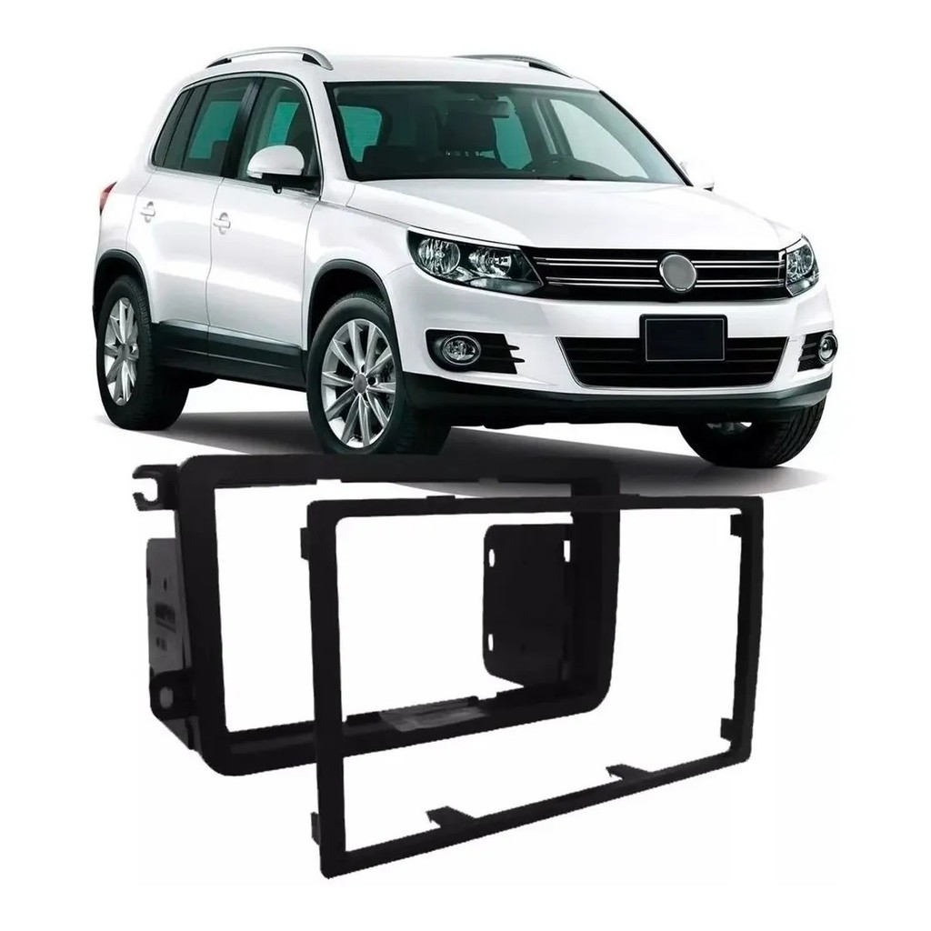 Moldura Painel 2 Din Amarok 12 a 16 Tiguan 09 a 16 Jetta Passat 07 a 16 Gol Fox G7 14 18 em Oferta na Shopee