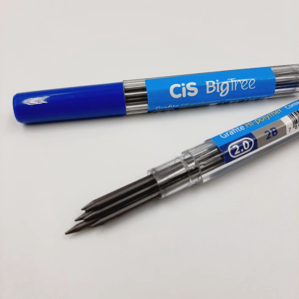 Grafite Cis para Lapiseira 2.0mm 2B BigTree - 6 Unidades