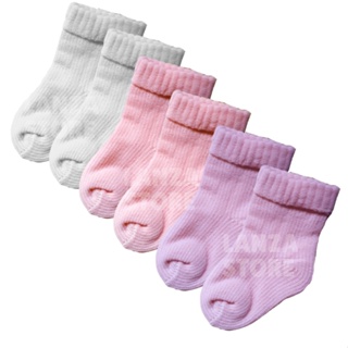 Kit 03 Pares de Meias Bebê RN Recém Nascido Essencial para Enxoval Saída Maternidade 0 a 10 Meses em Oferta na Shopee