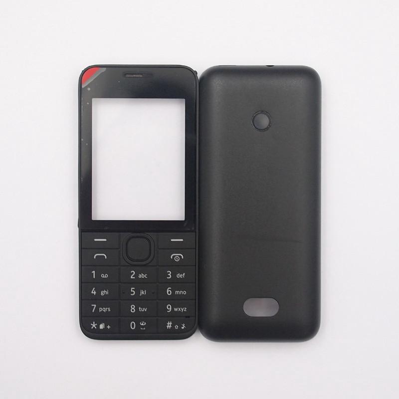 OEM Para Nokia 208 N208 Caixa Com Teclado E Tampa Da Bateria-Capa Traseira De Reposição
