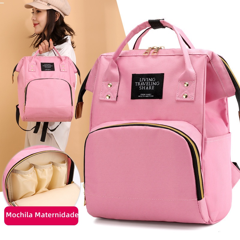 Mochila Maternidade Bolsa Mamãe Bebê Multifunção 40x23 CM