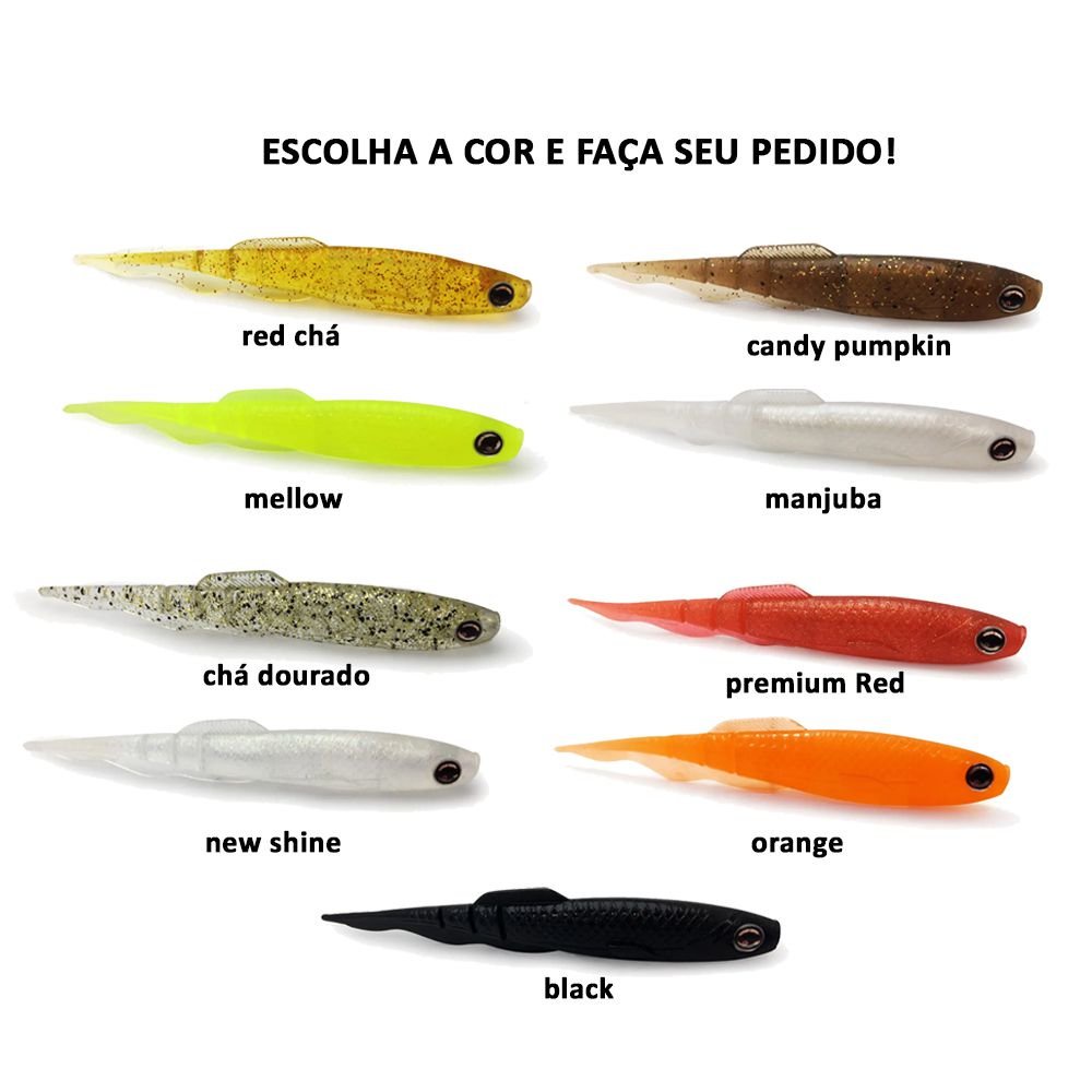 Isca Artificial Soft Monster13cm Fábio Baca Dourado Cachorra Tucunaré Robalo Bicuda Pescada Xaréu