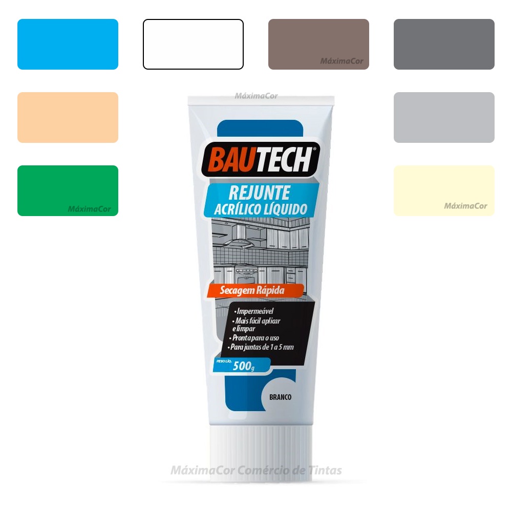 Rejunte Acríllico Pronto para Uso Bautech 470ml