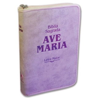 Bíblia Sagrada Catolica Letra Maior Zíper Strike Rosa Editora GRUPO AVE MARIA em Oferta na Shopee