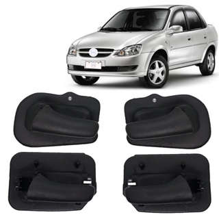 Kit 4 Maçanetas Internas Corsa Classic 94-16 Completas Preta em Oferta na Shopee