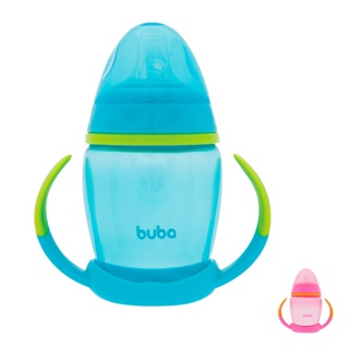 Copo com Alça Removível e Bico de Silicone Infantil 250 ml Azul Rosa Buba em Oferta na Shopee
