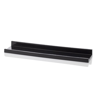 Prateleira Em Plástico Luxo 40x11x5cm Cor Preto Cozinha Banheiro