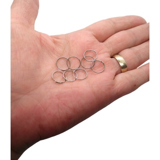1000 Argolas Aço Cromo Niquel 10mm Para Lustres e Artesanatos
