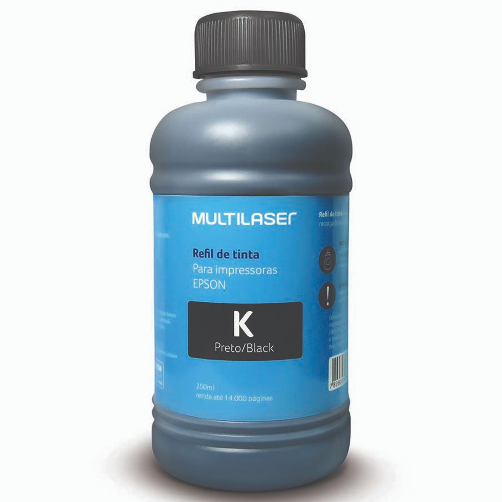 Refil de Tinta Para Impressoras Epson 250Ml Multilaser
