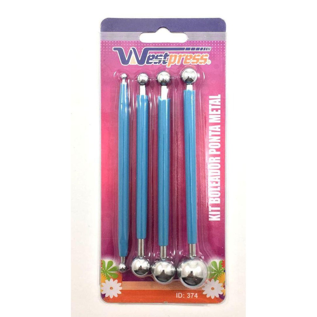 Kit 4 Boleador Ponta Dupla Aço Inox  - Westpress