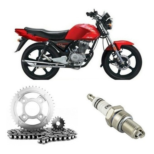 Kit Relação  Traxx 125/135 Work Mais 'vela De Ignição 