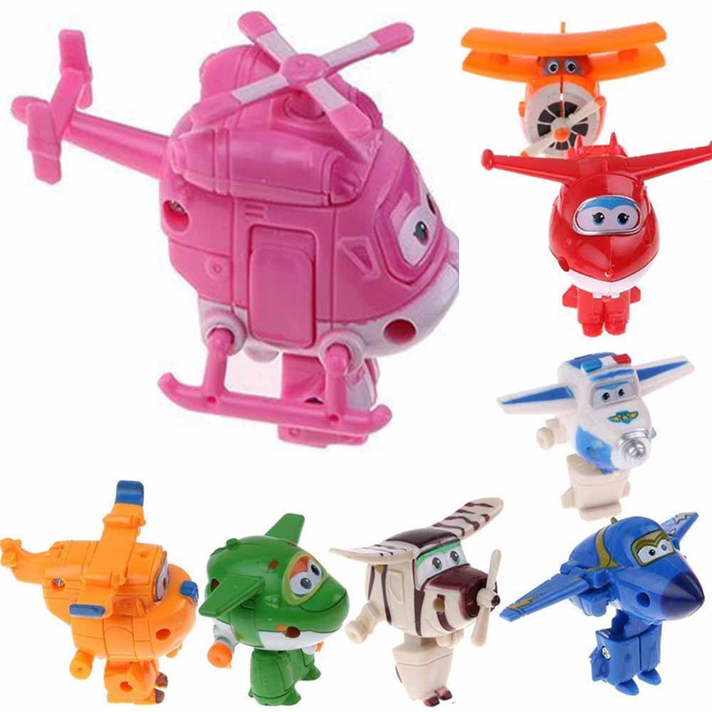 Super Wings toy set transforming robot flying wings birthday gift