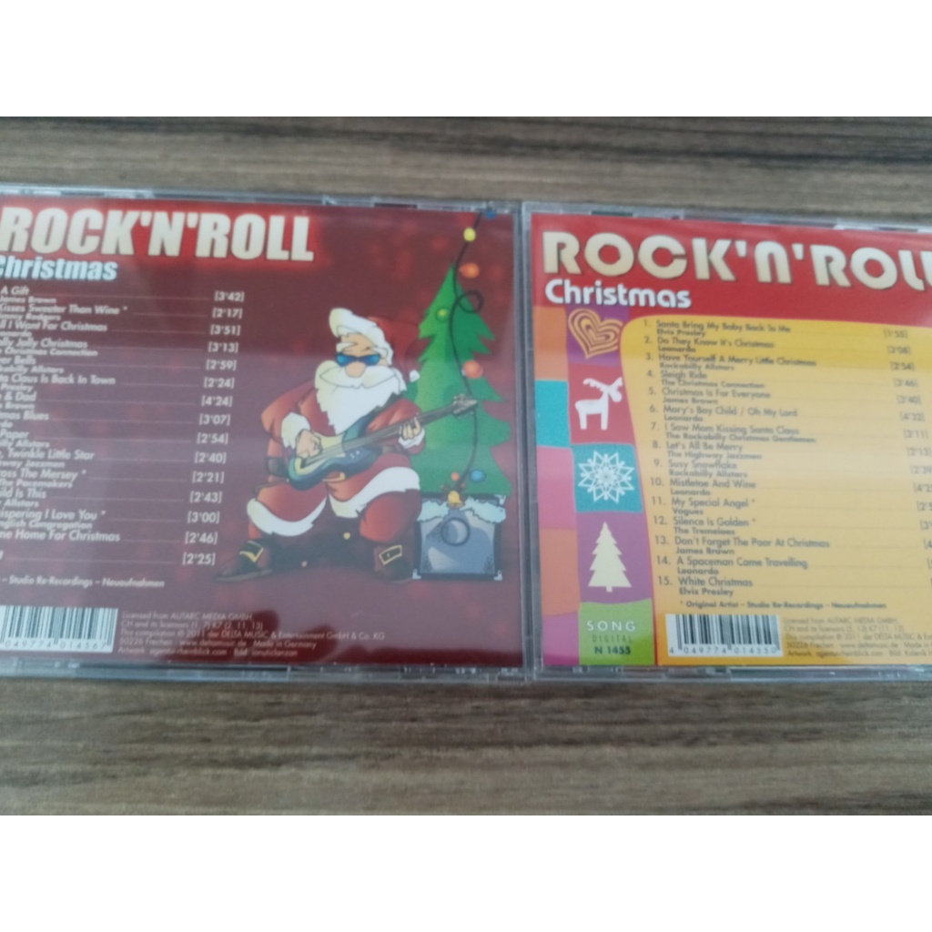 CD Roc'n'Roll Christmas Box com 02 Cds com Elvis Presley, Rockabilly Allstars, James Brown e outros