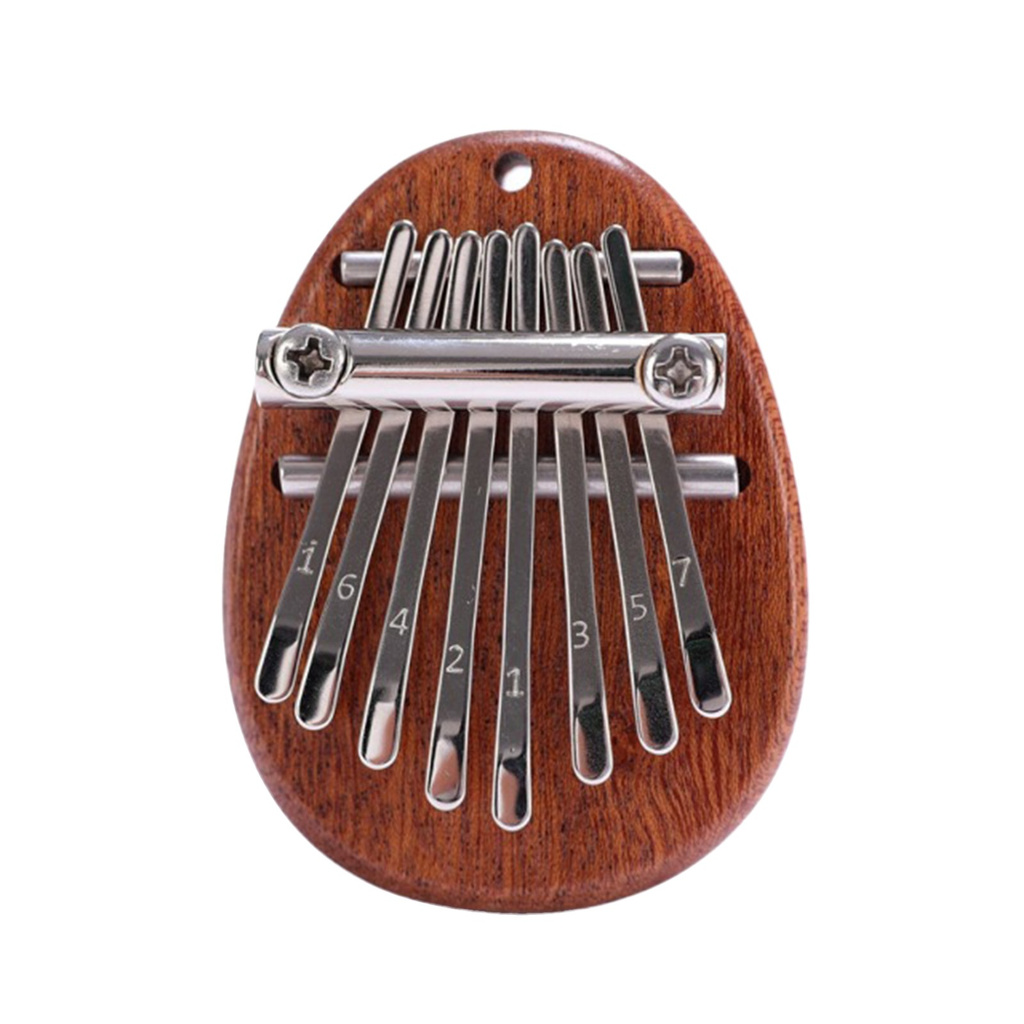 Portable Musical Instrument Gifts for Kids Adults Crystal Mini Kalimba Finger Piano Baring 2 Pieces 8 Key Acrylic Thumb Piano with Pendant 2 Styles 