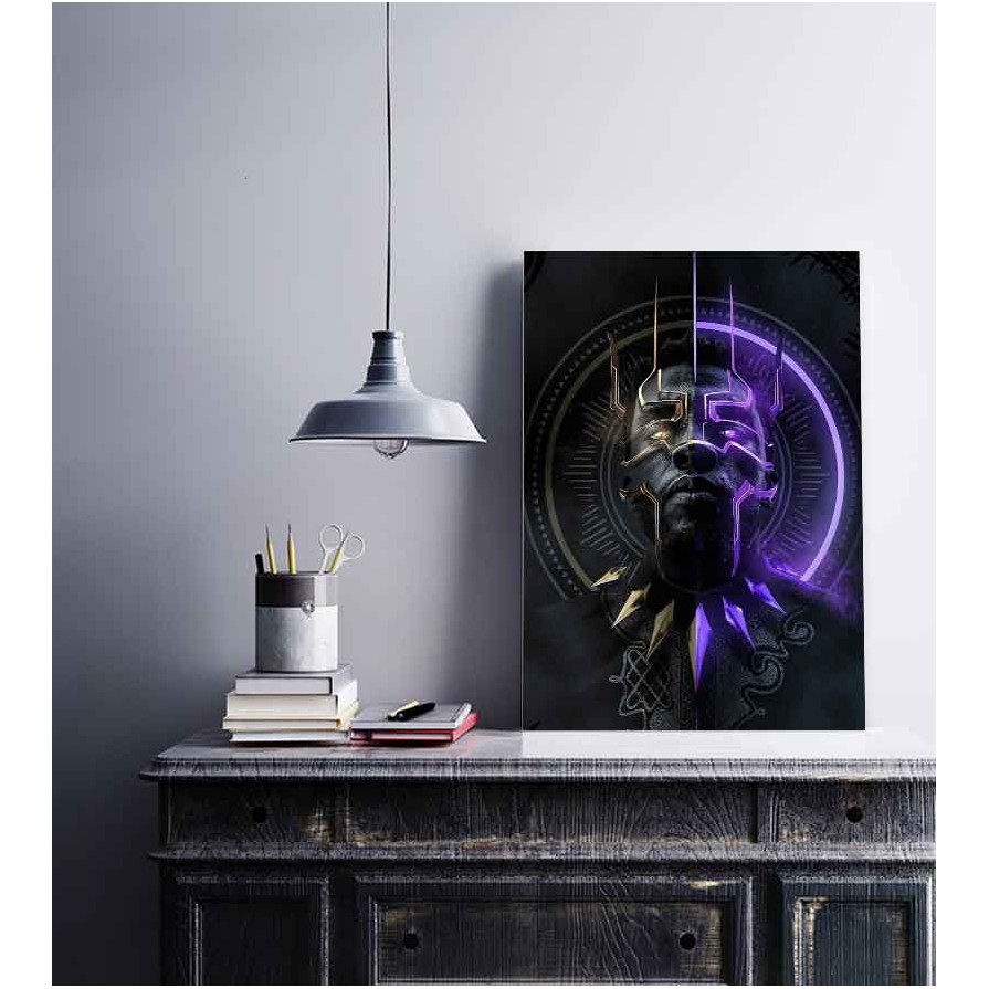 Quadro Decorativo Marvel Pantera Negra Batalha Em Wakanda
