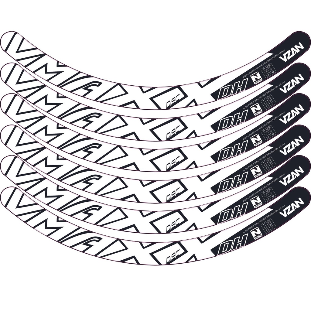 6 Adesivos Aro Vmaxx Freio A Disco kit para 1 roda branco