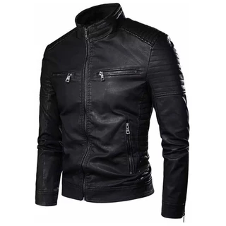 Jaqueta De Couro Masculina Forrada Capuz Removível Resistente Moda Moderna Pronta Entrega