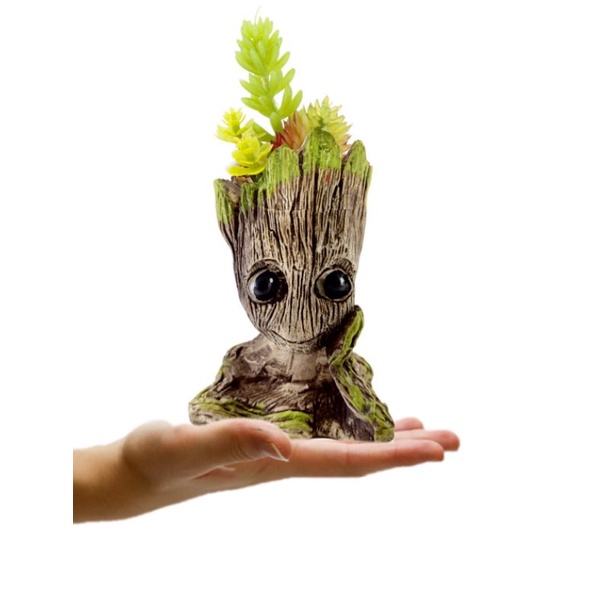 Groot meio corpo para plantas suculentas, enfeite Jardim geek