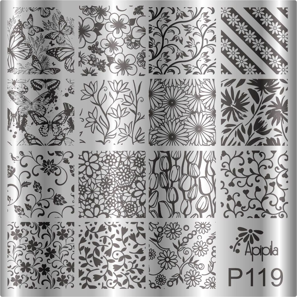 Placa de Carimbo De Unhas Apipila P119 em Oferta na Shopee