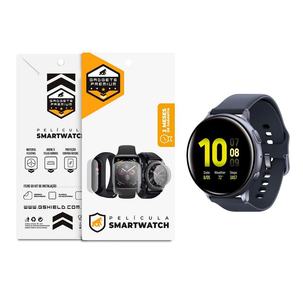 Película De Nano Gel Dupla Para Samsung Watch Active 2 40mm - Gshield em Oferta na Shopee