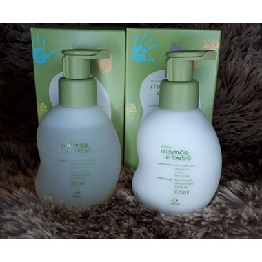 Kit Natura Mamãe e Bebê: Shampoo Suave 200ml + Condicionador Suave 200ml |  Shopee Brasil