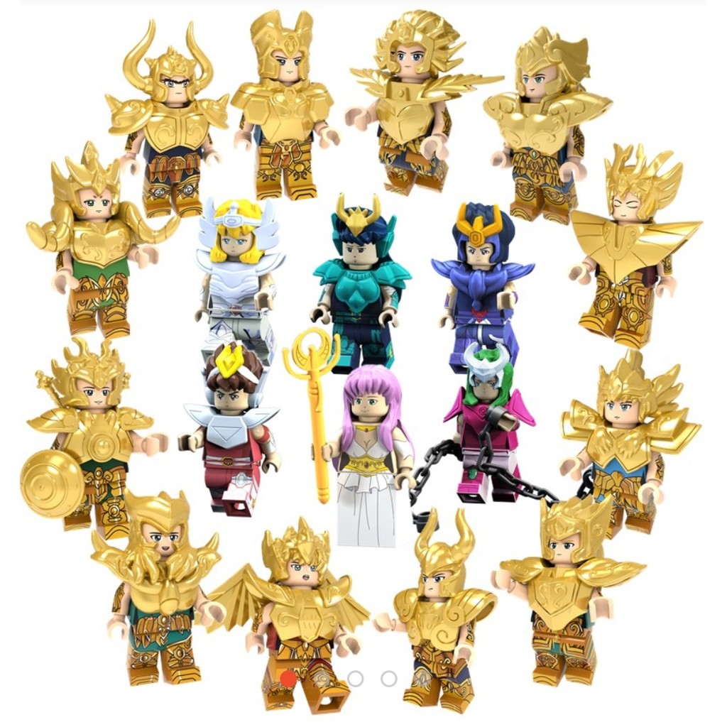 Miniaturas Lego CDZ Cavaleiros do zodiaco 4-5cm Seiya Shiryu Shun