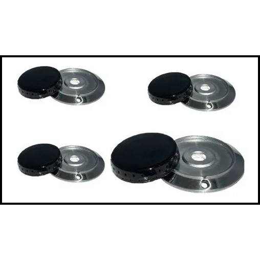 Kit 4 Bocas P/ Fogao Eletrolux Chef 52sm 52sg Tampas e Bacia
