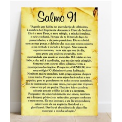 Placa Decorativa Salmo 91 Versículos Bíblia | Shopee Brasil