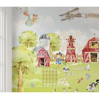 Papel De Parede Adesivo Infantil Fazendinha VR225