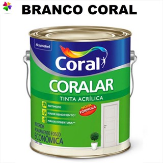 Tinta Branca Coral Anti Mofo Acrílica Parede Coralar 3.6lt em Oferta na Shopee