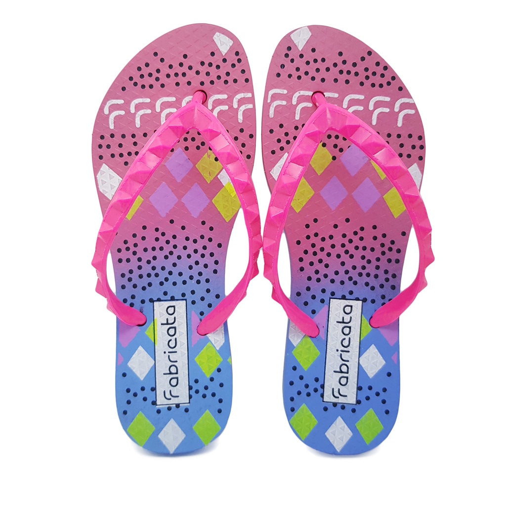 Chinelo Feminino Sandália Rasteira Colorida Carnaval Cores Sortidas Neon Confortável Revenda K127