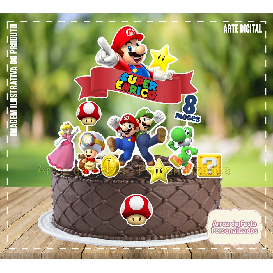 Bolo da Nintendo Switch™ com jogo do Super Mario World™ - Entrega Grátis em  24h - ChefPanda
