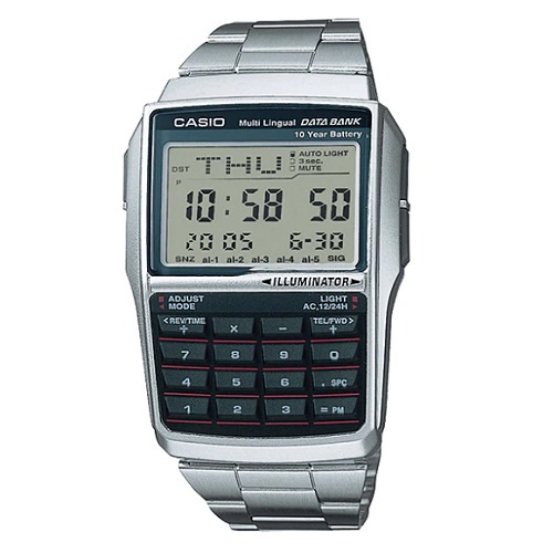 Relógio de Pulso Casio Masculino Data Bank Calculadora DBC-32D-1AD