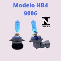 Par Lâmpadas Farol Super Branca HB4 9006 12V 51W selo INMETRO PROMOÇÃO SHOPEE