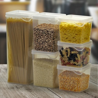 Conjunto/Kit de Potes 6 Peças Modulares Quadrado NITRON em Oferta na Shopee