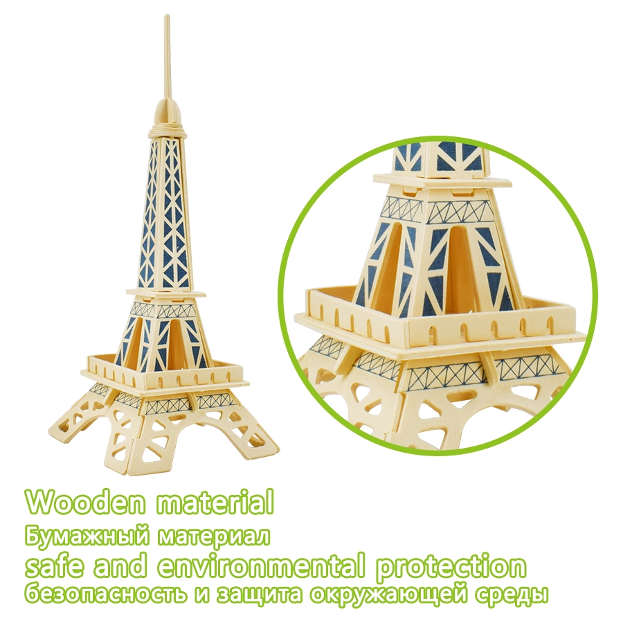 Torre Eiffel Quebra-Cabeça De Madeira Brinquedos 3D Para Crianças