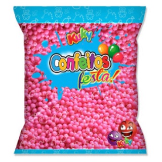 Confeito Bolinhas Festa para Tubete Doce 500gr Framboesa (rosa)
