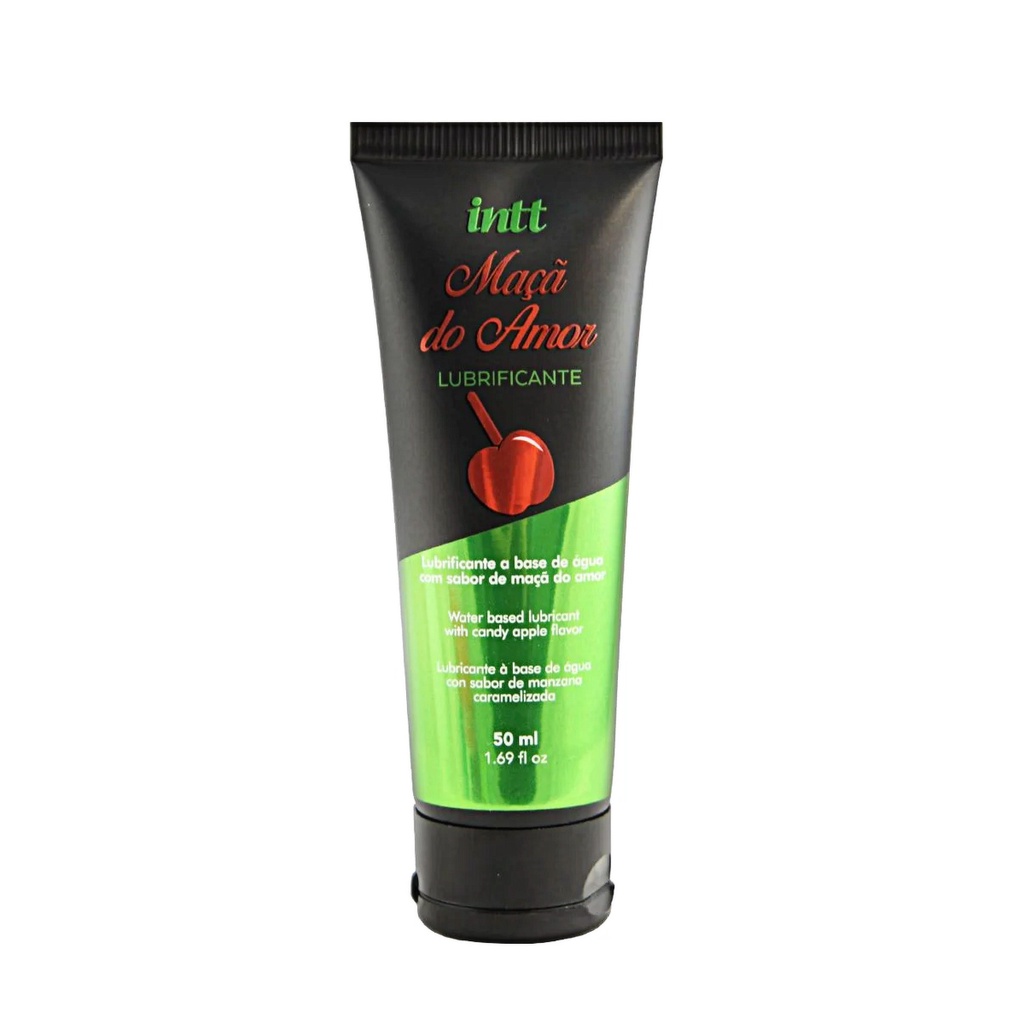 Lubrificante Gel Intt Maçã do Amor Sabor Base d'água Deslizante Simulação de Lubrificação Natural 50 ml
