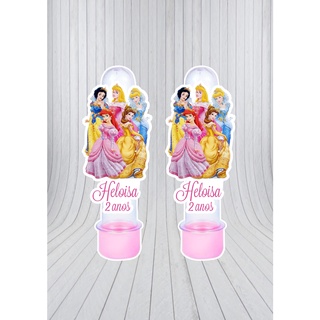 Tubete Personalizado Princesas Kit com 10 Und