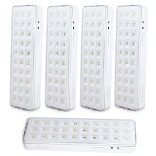 Kit 5 Luminaria Emergencia Lampada 30 Leds Recarregavel Bivolt Segurimax