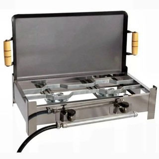 Fogão Inox 2 Bocas com chapa + kit gás Super Promoção Aproveite! Envio Imediato!!!
