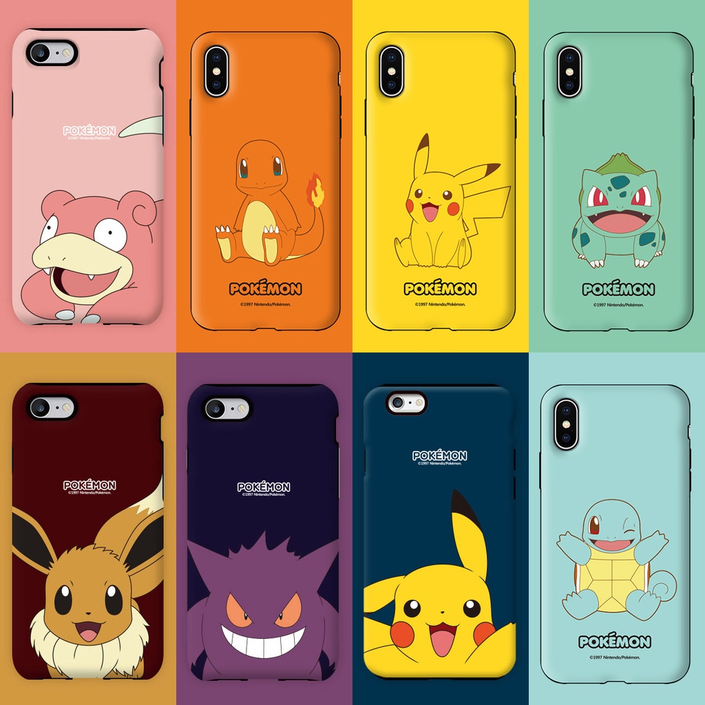【 Compatível Para iPhone 14 Series 】 Coleção Pokemon Capinha Amortecedora 13 Pro