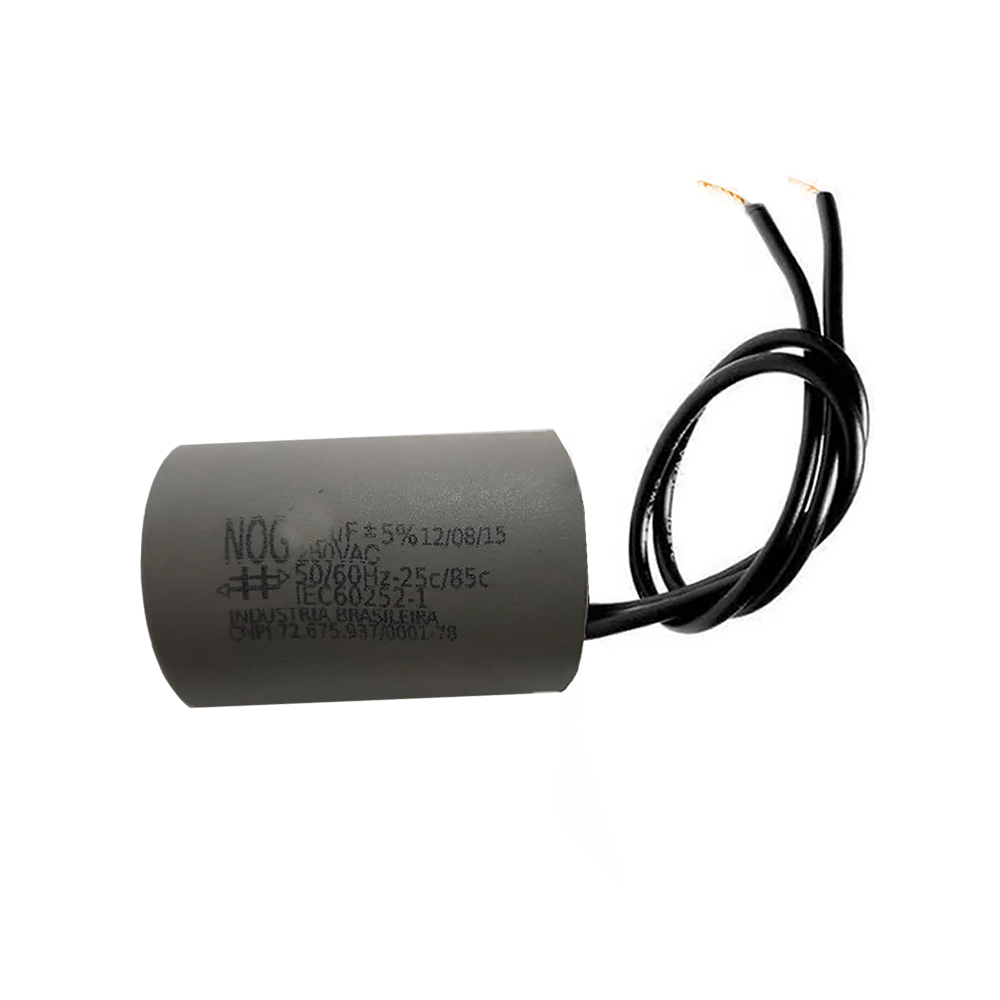 Capacitor com 2 Fios Metalizados para Motor 60UF 250 VAC MVM