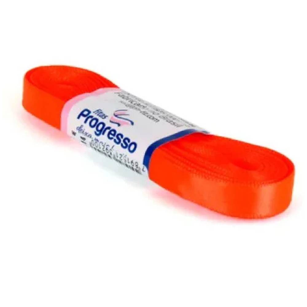 Fita Cetim Progresso 10mm nº2 10m 278 Laranja Cítrico - 1un