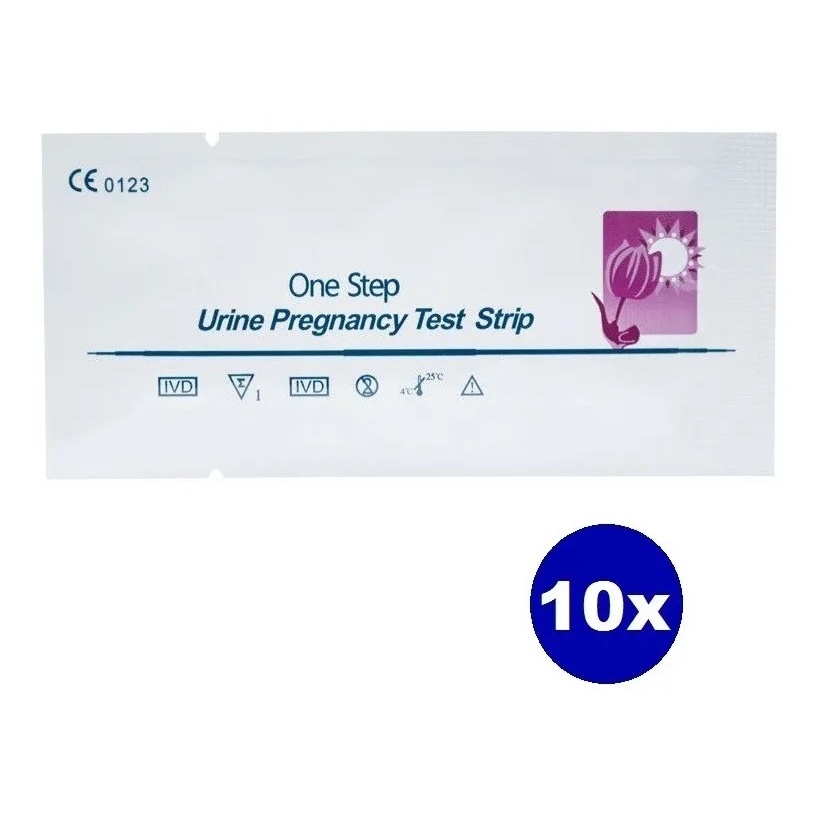 10 Testes de Gravidez HCG Sensibilidade 10Mui/Ml em Oferta na Shopee