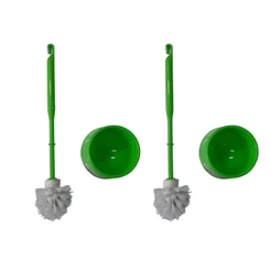 Kit 2 Escova De Lavar Vaso Sanitário C/ Suporte 2 Unidades