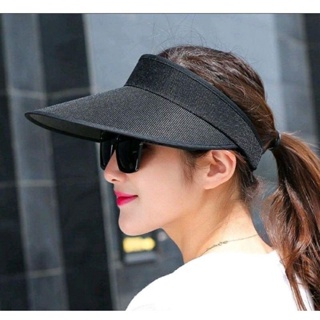 chapéu de Viseira De Malha Ajustável Esportiva Feminina / Chapéu De Golfe / Praia / sol em Oferta na Shopee